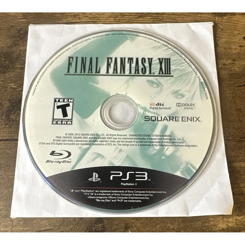 Final Fantasy XIII 13 (Sony PlayStation 3, 2010) PS3 Disc Only! Tested Working
